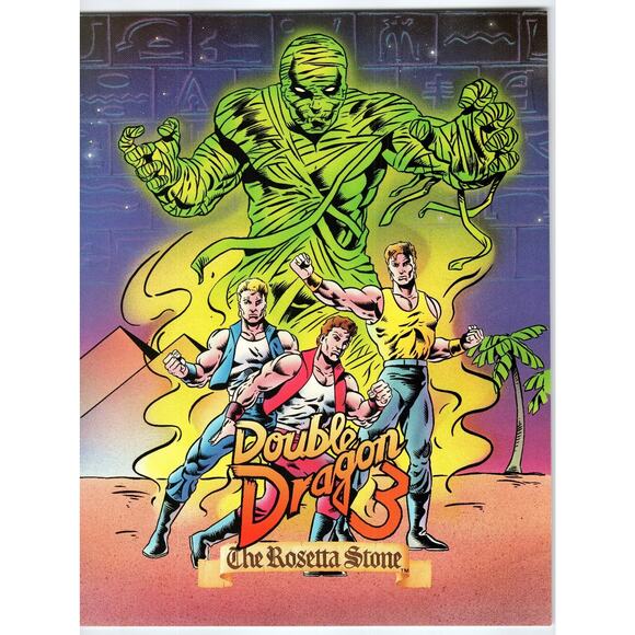 Double Dragon 3 Arcade Flyer 1990 Technos Rosetta Stone Game Promo Retro - Picture 1 of 2